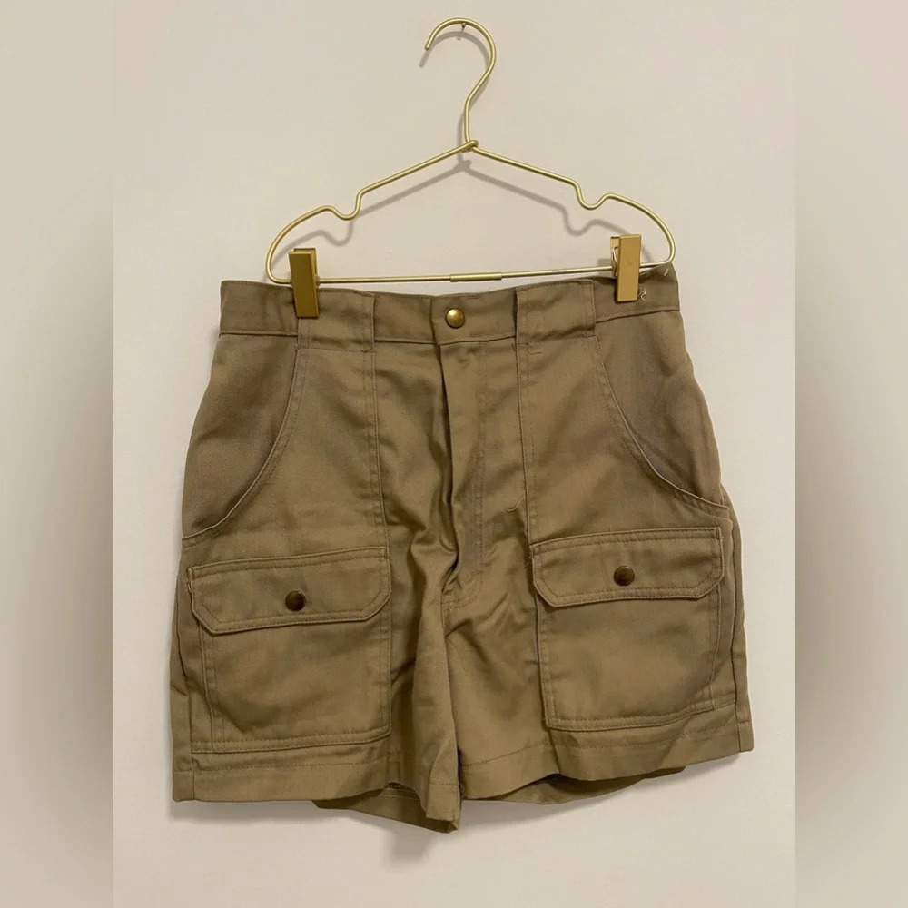 Vintage Woolrich Cargo Khaki Shorts Custom Brooch - Picture 3 of 8